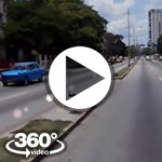 Habana Cuba: camera car Linea vuelta en carro video 360 grados