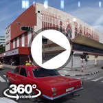 Habana Cuba: camera car Avenida 23, Rampa vuelta en carro video 360 grados