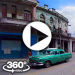 Habana Cuba: camera car Maximo Gomez, Calzada del Cerro vuelta en carro video 360 grados