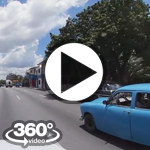 Habana Cuba: camera car Avenida 31, Avenida 41, Marianao vuelta en carro video 360 grados