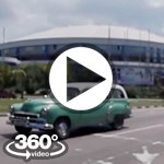 Habana Cuba: camera car Av.Kohly, Av. 26, Ciudad Deportiva, Av. 26 vuelta en carro video 360 grados