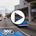 Habana Cuba: camera car Linea , Malecon vuelta en almendron video 360