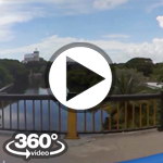 Habana Cuba: camera car Avenida 23 , puente Almendares vuelta en almendron video 360