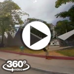 Habana Cuba: camera car Zanja, Centro Habana vuelta en almendron video 360